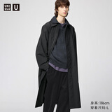优衣库合作款/男装女装宽松单排扣风衣/外套25秋冬新款479417 09 黑色 S /165/84A