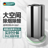 艾吉森（AGCEN）agcen艾吉森空气净化器家用除菌除甲醛新房大面积客厅卧室除异味室内除雾霾PM2.5粉尘过敏源T02 拉丝银【智能高配净化甲醛异味】