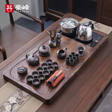 豪峰2025新款整套紫砂茶具套装烧水一体实木茶盘家用泡茶器中秋节礼物