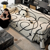 柠檬树（Lemon Tree）轻奢高级感沙发盖布巾全包 沙发垫套罩四季通用2025新款防猫抓罩 曼奢-线条 180cm*280cm