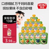 亨氏（Heinz）超金果泥乐维滋果汁泥 婴幼儿童辅食 宝宝零食水果泥6个月以上 果汁泥 120g*12袋 组合装