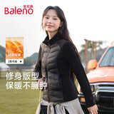 班尼路（Baleno）轻薄排骨棉服女2026秋冬新款摇粒绒修身内搭立领拼接加绒内胆外套