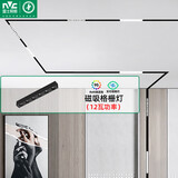 雷士（NVC） 磁吸轨道灯嵌入式led射灯暗装家用无主灯照明客厅导轨全屋套餐 全光谱-12W暖白光磁吸格栅灯