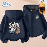 班尼路（Baleno）男童外套2025秋冬款加绒加厚休闲冬装大童男孩冬季上衣连帽开衫