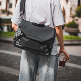 朴蓝笔记本电脑包手提16英寸14适用联想华为拯救者小新斜挎单肩大容量 【拉链款】暗花黑格 【加大】16.3寸游戏本/可放键盘