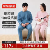 京东京造轻薄暖摇粒绒抗静电秋季加绒女士睡衣女家居服情侣睡衣淡粉色M