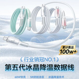 机乐堂A42晶透系列快充数据线手机充电线iPhone14充电器30w适用苹果17/16/15/14华为安卓小米 水晶白【30wPD快充】1.2米