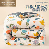 雅鹿·自由自在A类抗菌纤维被子被芯单人秋冬天季被褥棉被冬天180x220cm7斤繁花
