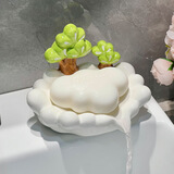 范爷家放青松沥水肥皂盒陶瓷创意香皂盒置物架卫生间浴室家用不积水皂碟