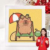 名遇钻石画幼儿园手工材料包学生手工制作diy画亲子手工钻石贴画带框儿童暑假手工制作