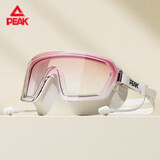 匹克大框游泳镜成人男女高清防水防雾耳塞一体专业潜水游泳眼镜粉色
