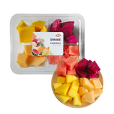 【鲜切】多彩四拼果切（西瓜+蜜瓜+火龙果+芒果） 400g