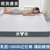 雅鹿乳胶床垫1.8x2米双人榻榻米褥子单人学生宿舍席梦思床垫被褥铺底 雅鹿yaloo-元气灰-约10cm厚 180*200cm【乳胶填充 不易塌陷】