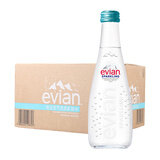 依云（evian）天然矿泉水 法国原装进口饮用水 瓶装水 【玻璃瓶】充气330mL*20瓶