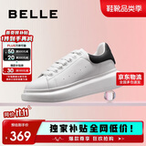 百丽2025新款厚底小白鞋女学生商场同款撞色板鞋Z2U1DCM5 黑尾翼 36