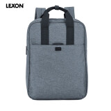 乐上（LEXON）商务休闲双肩包女士背包14英寸男士笔记本电脑包旅行布艺定制情侣大学生书包户外旅行包蓝色