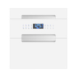 YueYingHua日本樱花消毒柜家用嵌入式大容量高温紫外线消毒烘干臭氧保洁存储碗柜304不锈钢碗架 三层120升白色款二星级消毒