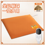 平直堂艾绒坐垫艾草蔺草艾灸垫子家用办公室臀部热敷包加厚毯褥椅艾灸垫 柿柿如意【金丝纯艾绒】智能9档坐垫