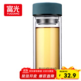 富光 男女士双层玻璃杯 高硼硅泡茶杯 茶水分离水杯带茶隔杯子500ml
