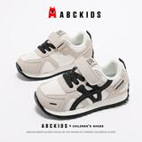 ABC KIDS秋季儿童跑步鞋男女童学生透气网面百搭休闲鞋 黑/白灰 29