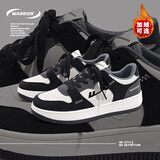 回力官方男鞋板鞋男秋冬款百搭加绒情侣休闲鞋子运动男女鞋 白黑色 40