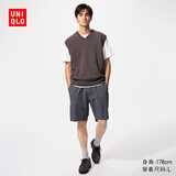 优衣库男装女装弹力松紧短裤/休闲运动中裤/起居裤/可外穿476081 476081/08深灰色 XL