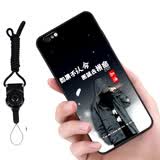 驰汉牌  适用苹果iPhone6/6s Plus手机壳保护套全包防摔磨砂个性卡通男女款软壳 拼命加油+挂绳 iPhone 6plus/6splus 5.5英寸