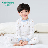 小青龙新款儿童内衣套装纯棉春秋长袖男女宝宝秋衣裤套装 蓝森林熊（男宝宝） 150 (建议140-150cm)