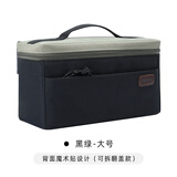 阿尔飞斯（Aerfeis）相机内胆包可拆盖手提大容量便携微单单反镜头袋适用富士佳能摄影包 墨绿色-大号【可拆盖】