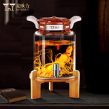 麦欧力（MYONLY）泡酒容器高档泡酒专用玻璃瓶装酒缸存酒坛子密封酒桶储药酒罐空瓶 B款10斤瓷芯龙头竹架