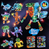 尚美贝贝外国山海经手办积木盲盒玩具儿童ai木棍人拼装玩具圣诞礼物6-12岁