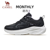 骆驼（CAMEL）缓震运动女鞋轻量回弹体测跑步鞋子 K25C30L4028 黑/淡灰紫 38