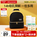 小雅象背奶包母乳上班冷藏便携式保温袋蓝冰储奶保鲜冰包妈咪包（奕彩）