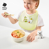 babycare宝宝吃饭围兜辅食饭兜-超轻印花围兜-欧泊粉