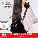 大英博物馆埃及安德森猫包包女包毛绒猫头双肩背包书包新款送女生生日礼物