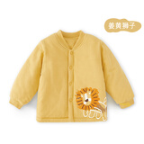 棉大班（MIANDABAN）儿童轻薄棉服春秋冬款婴儿棉衣夹棉上衣男童宝宝棉袄内胆外套 黄色 90 CM