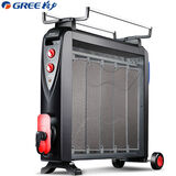 格力（GREE） 格力取暖器家用省电烤火炉硅晶电热膜无光宝宝防烫电暖器节能暖风机电暖气防水高端快热炉 黑+红 2500W