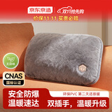 京东京造 暖暖实验室电热水袋 充电注水暖水袋安全防爆暖手宝双插手暖宝宝