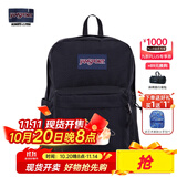 JANSPORT杰斯伯书包轻便双肩包男女旅行包简约背包电脑包学生校园 4QUT008爵士黑-侧边袋