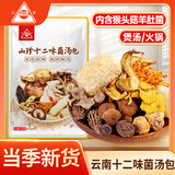 川珍山珍十二味菌汤包100g云南菌菇火锅料羊肚菌竹荪组合滋补煲汤食材
