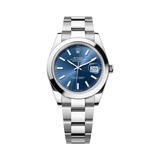 劳力士（ROLEX）日志型系列 日历窗口 蓝色表盘 蚝式钢 100m防水 男表 瑞表 41mm