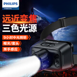 飞利浦（PHILIPS）感应头灯强光超亮超长续航夜钓灯头戴式帽夹工作灯远射SFL3183RH