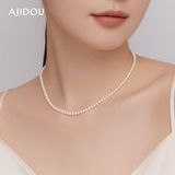 AJIDOU阿吉豆项链时尚轻奢淡水珍珠锁骨链优雅气质长颈链新年礼物送女友