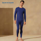 舒雅（Schiesser）7A抗菌男士圆领保暖内衣氨基酸保暖套装 宝蓝 L