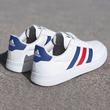 阿迪达斯（adidas）男鞋 2025秋冬季新款休闲鞋轻便减震鞋子白色潮流透气运动鞋板鞋 彩色三条纹小白鞋 41 (255mm)