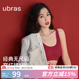 ubras【虞书欣同款】小奶皮云朵隐形无尺码内衣女粉底液文胸透气无痕 【经典】丝绒红色 均码 背心款100-130斤/A-C杯