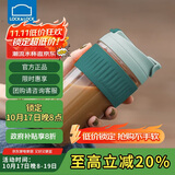 乐扣乐扣（LOCK&LOCK）咖啡杯耐热玻璃水杯子男女学生便携式双饮吸管杯随手杯500ML绿色