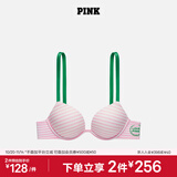 维多利亚的秘密 PINK 圆盘胸内衣2805舒适3/4罩杯聚拢外扩文胸胸罩无痕聚拢 5VS4粉白条纹/绿色肩带 11202805 75B （34B）