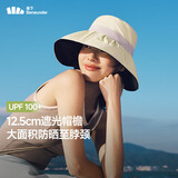 蕉下（beneunder）遮阳帽防晒帽女大帽檐渔夫帽子男登山帽太阳帽防风四季通用 黄