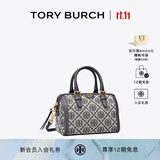 Tory Burch汤丽柏琦 T MONOGRAM 迷你提花波士顿斜挎酒桶包82939 Tory 海军蓝  405